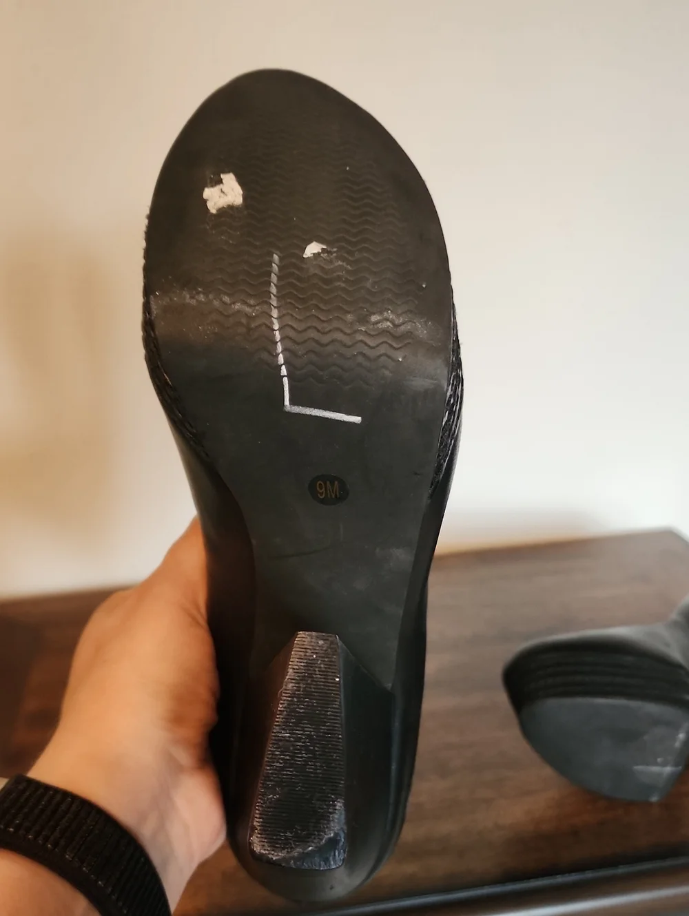Women'sTrouve Black Platform Block Heel Pumps Sz 9